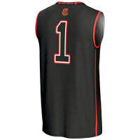 #1 Cornell Big Red Lightweight Basketball Jersey - Black