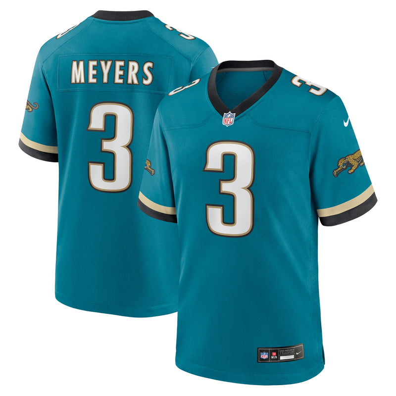 Jacksonville Jaguars Jakobi Meyers Teal Alternate 2 Prowler Throwback Game Jersey