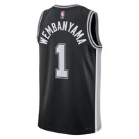 San Antonio Spurs Icon Edition Swingman Jersey - Black - Victor Wembanyama