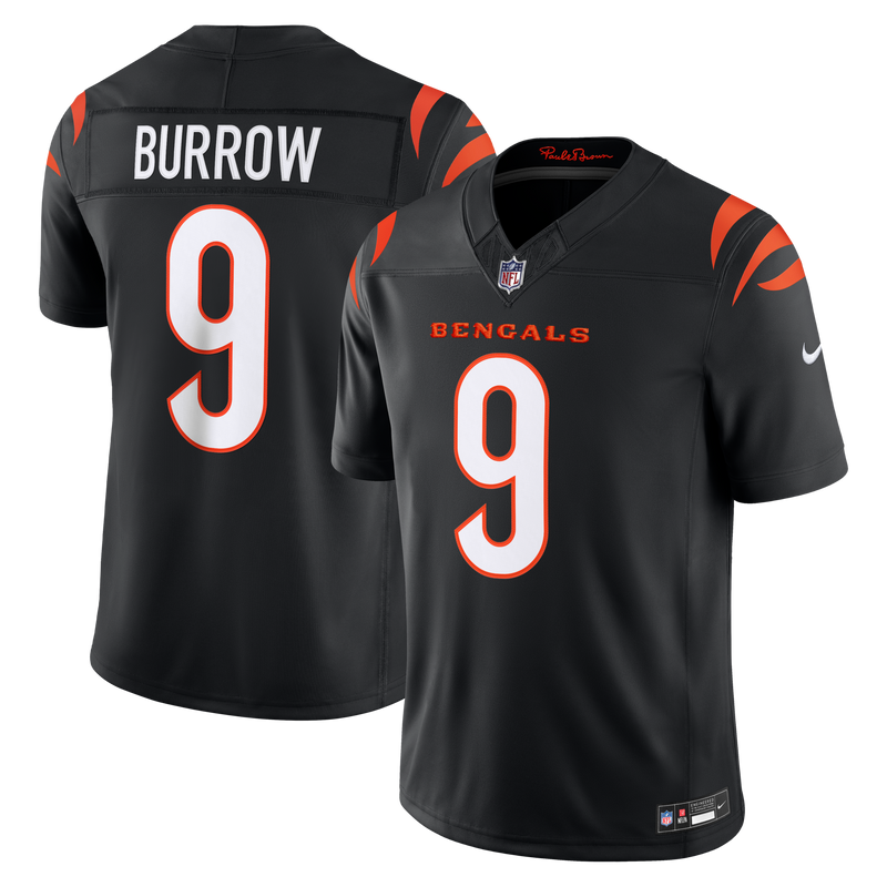 Cincinnati Bengals Joe Burrow Black Team Stitched Limited Jersey