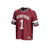#1 UChicago Maroons Lightweight Collegiate Football Fashion Jersey - Maroon