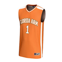 #1 Florida A&M Rattlers Lightweight Collegiate Basketball Fashion Jersey - Orange
