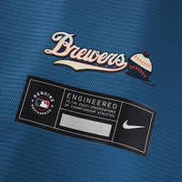 Milwaukee Brewers Jackson Chourio Mineral Blue 2026 City Connect Stadium Jersey