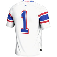 #1 SMU Mustangs Endzone Football Jersey - White