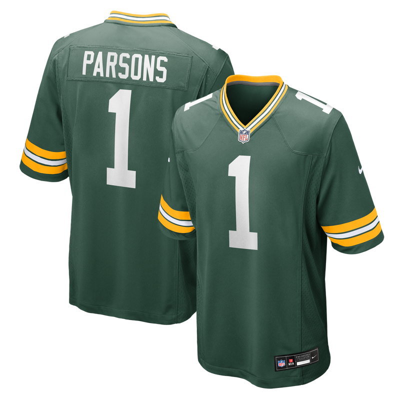Green Bay Packers Micah Parsons Green Game Player Jersey