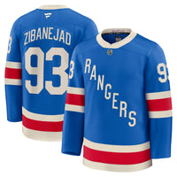 New York Rangers Mika Zibanejad Blue Centennial Premium Jersey