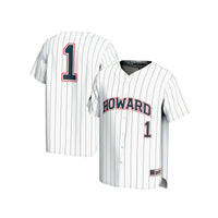 #1 Howard Bison Lightweight Baseball Fashion Jersey - White