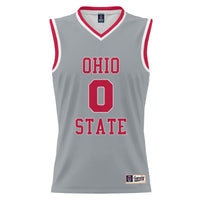 #0 Ohio State Buckeyes Lightweight Basketball Fashion Jersey - Gray