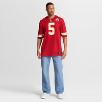 Kansas City Chiefs Red 2026 NFL Draft First Round Pick No. 6 Team Game Jersey