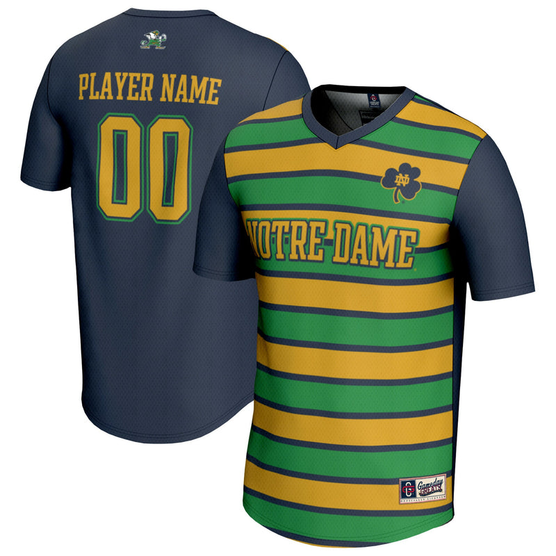 Notre Dame Fighting Irish Collegiate Soccer NIL Pick-A-Player Fashion Jersey - Navy/Gold