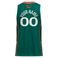 Miami Hurricanes Custom Alternate Basketball Jersey - Green