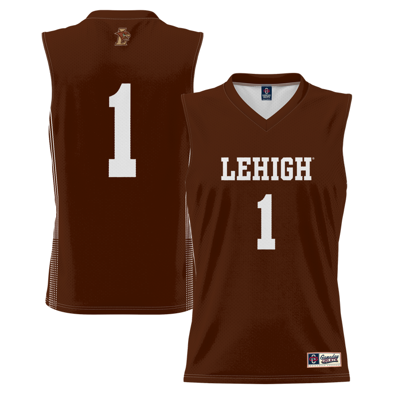 #1 Lehigh Mountain Hawks Lightweight Basketball Jersey - Brown
