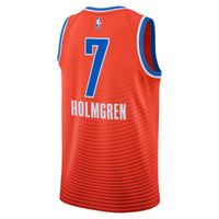 Oklahoma City Thunder Statement Edition Swingman Jersey - Orange - Chet Holmgren