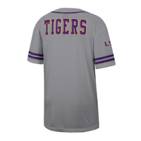 LSU Tigers Free Spirited Baseball Jersey - Gray