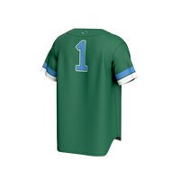 #1 Tulane Green Wave Lightweight Collegiate Baseball Fashion Jersey - Green