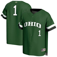 #1 Ohio Bobcats Lightweight Collegiate Baseball Fashion Jersey - Green