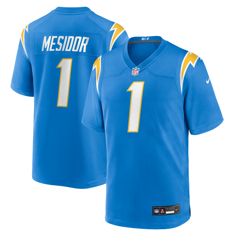 Los Angeles Chargers Akheem Mesidor Powder Blue 2026 NFL Draft First Round Pick No. 22 Team Game Jersey