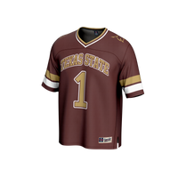 #1 Texas State Bobcats Lightweight Collegiate Football Fashion Jersey - Maroon