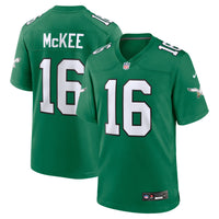 Philadelphia Eagles Tanner McKee Kelly Green Alternate Game Jersey