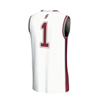 #1 Fordham Rams Lightweight Collegiate Basketball Fashion Jersey - White