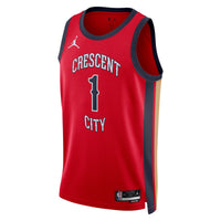 New Orleans Pelicans Statement Edition Swingman Jersey - Red - Zion Williamson
