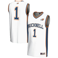 #1 Bucknell Bison Lightweight Basketball Jersey - White