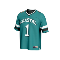 #1 Coastal Carolina Chanticleers Lightweight Collegiate Football Fashion Jersey - Teal