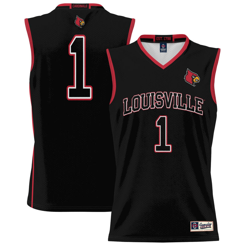 #1 Louisville Cardinals Lightweight Basketball Jersey - Black
