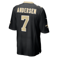 New Orleans Saints Morten Andersen Black Game Retired Player Jersey