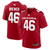 Arizona Cardinals Aaron Brewer Cardinal Team Game Jersey