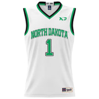 #1 North Dakota Lightweight Basketball Fashion Jersey - White