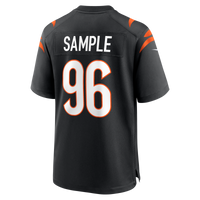 Cincinnati Bengals Cam Sample Black Game Jersey