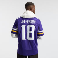 Minnesota Vikings Justin Jefferson Purple Team Stitched Limited Jersey