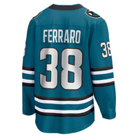 San Jose Sharks Mario Ferraro Teal Home Breakaway Player Jersey