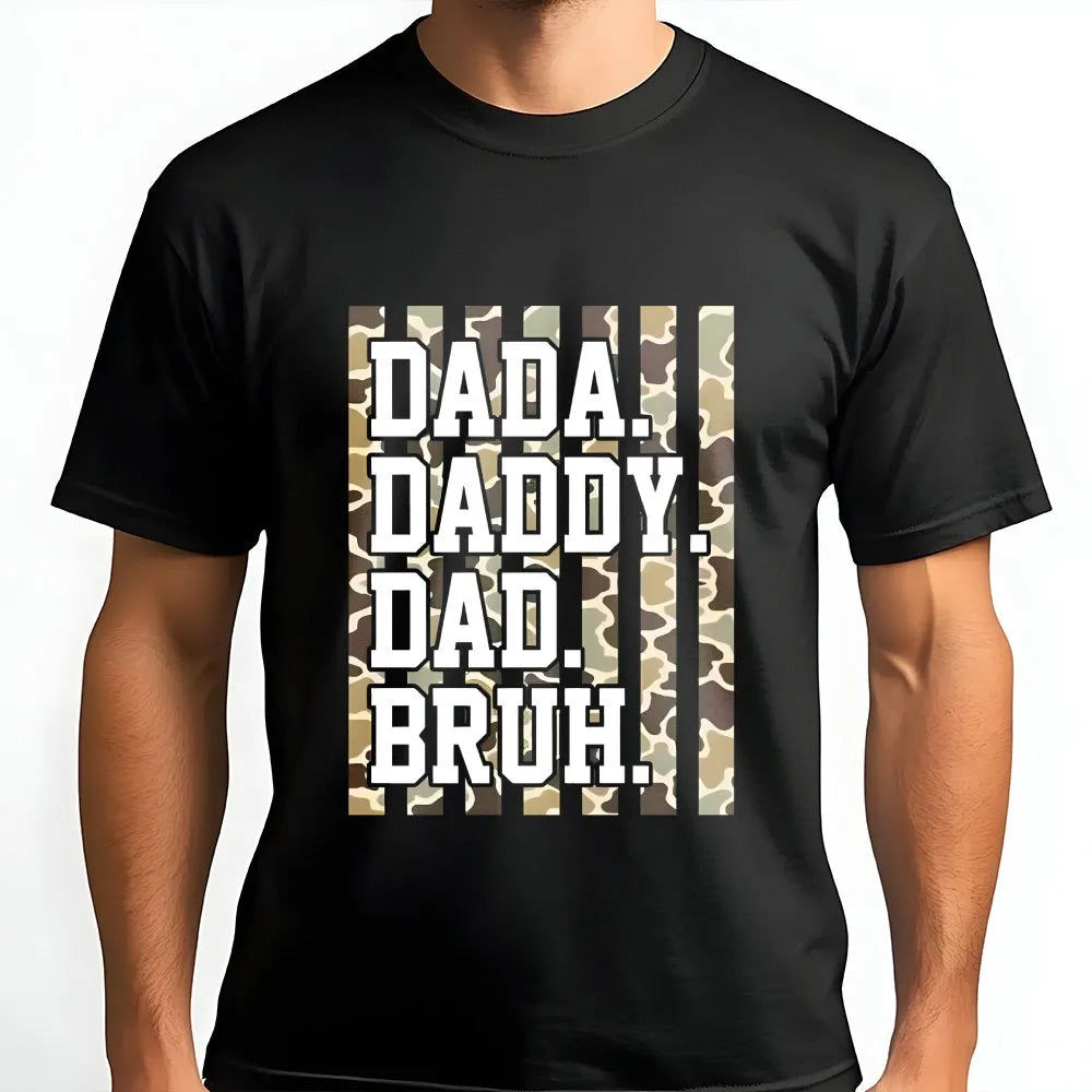 Dad Bruh Sweatshirt | Camouflage Dad Quote Graphic | Premium Cotton Blend | Funny Father's Day Gift for Him