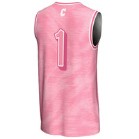 #1 Charleston Cougars Lightweight Basketball Fashion Jersey - Pink