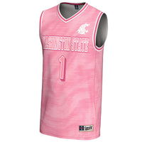 #1 Washington State Cougars Lightweight Basketball Fashion Jersey - Pink
