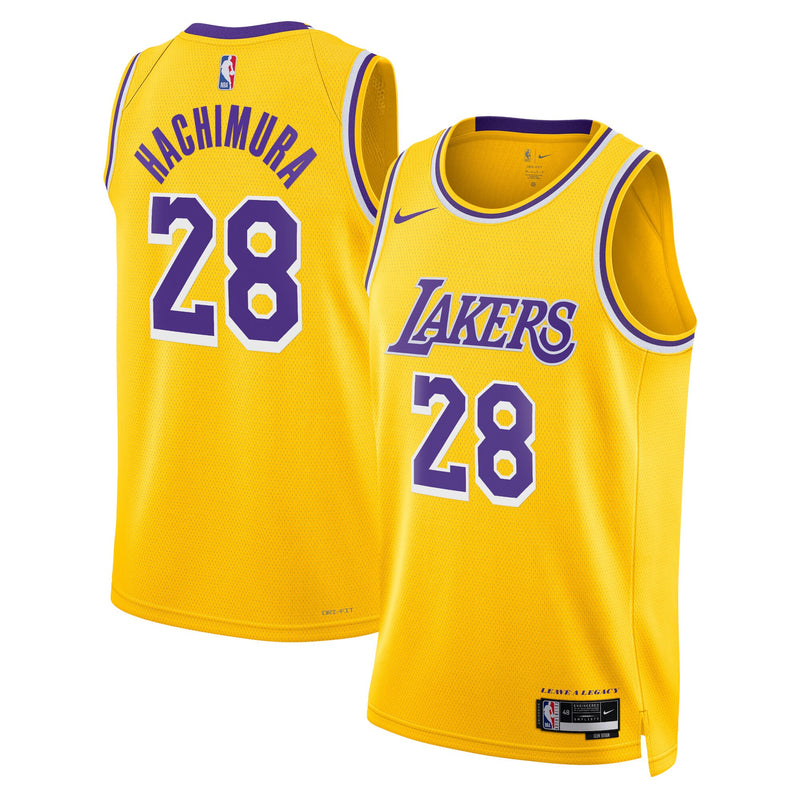 Los Angeles Lakers Icon Edition Swingman Jersey - Gold - Rui Hachimura