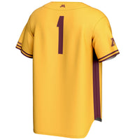 #1 Minnesota Golden Gophers Lightweight Baseball Jersey - Gold