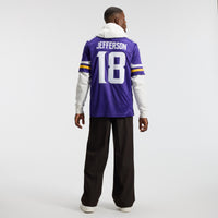 Minnesota Vikings Justin Jefferson Purple Team Stitched Limited Jersey