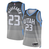 Utah Jazz 2025/26 City Edition Swingman Jersey - Gray - Lauri Markkanen