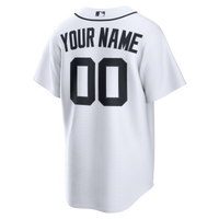 Detroit Tigers White Home Replica Custom Jersey