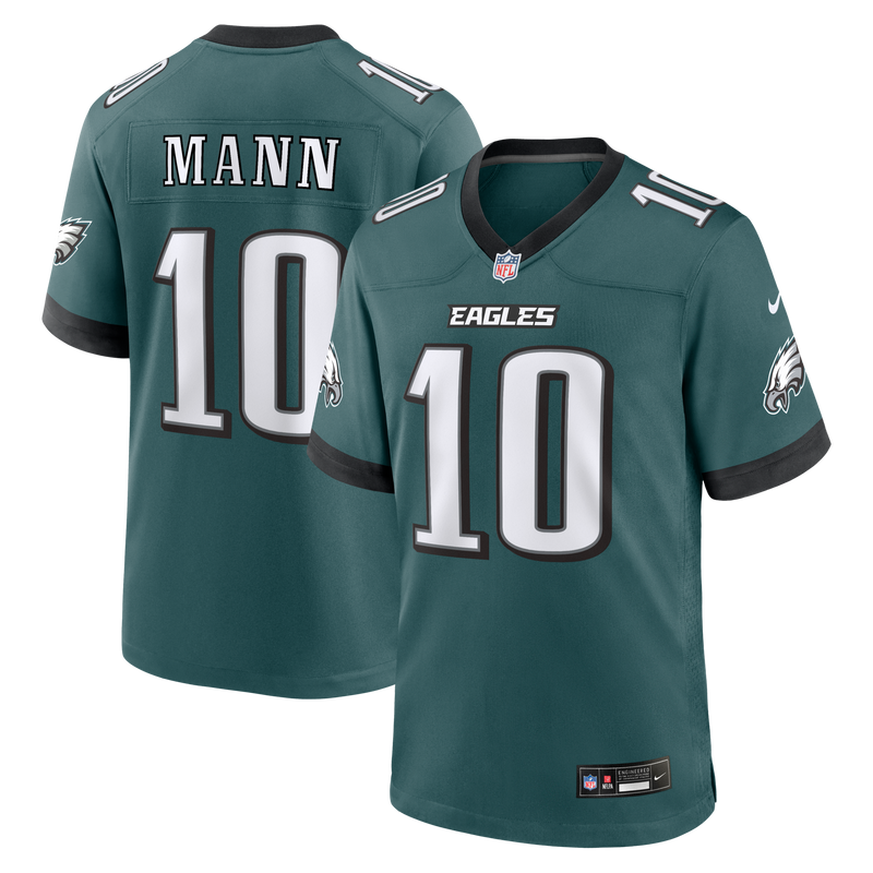 Philadelphia Eagles Braden Mann Midnight Green Team Game Jersey