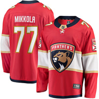 Florida Panthers Niko Mikkola Red Premier Breakaway Player Jersey