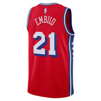 Philadelphia 76ers Statement Edition Swingman Jersey - Red - Joel Embiid