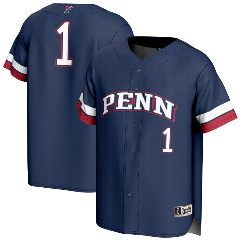 Pennsylvania Quakers Pick-A-Player Baseball Fashion Jersey - Navy