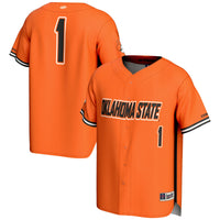 #1 Oklahoma State Cowboys Lightweight Baseball Fashion Jersey - Orange