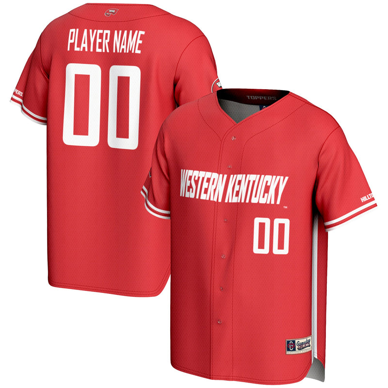 Western Kentucky Hilltoppers NIL Pick-A-Player Lightweight Baseball Jersey - Red