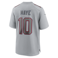 New England Patriots Drake Maye Gray Atmosphere Fashion Game Jersey