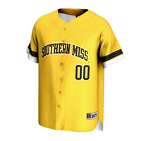 Southern Miss Golden Eagles NIL Pick-A-Player Lightweight Baseball Jersey - Gold